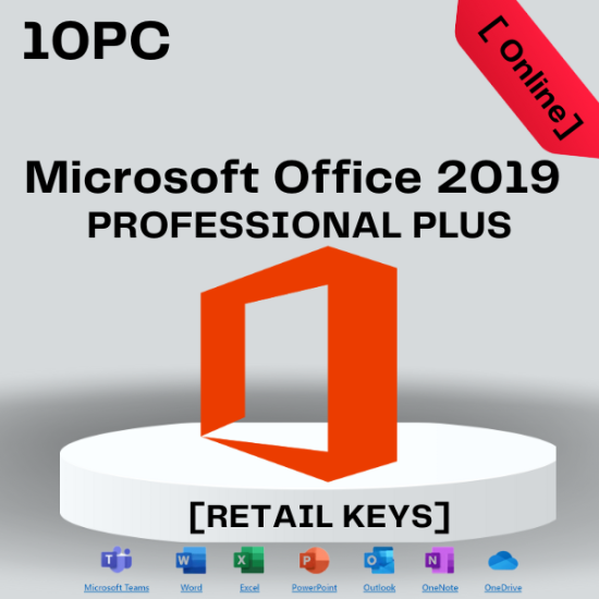 Office 2019 Pro Plus 10PC [Online Activation]