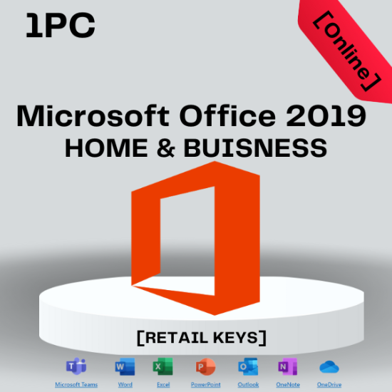  Office 2019 Home Buisness 1PC [Online Activation]