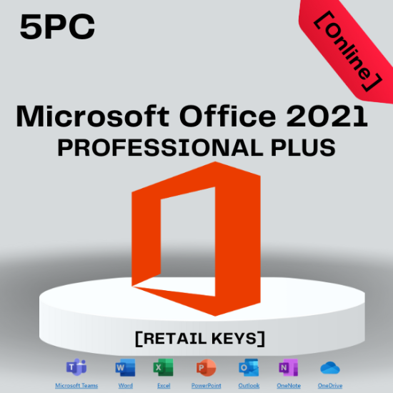 Office 2021 Pro Plus 5PC [Online Activation]