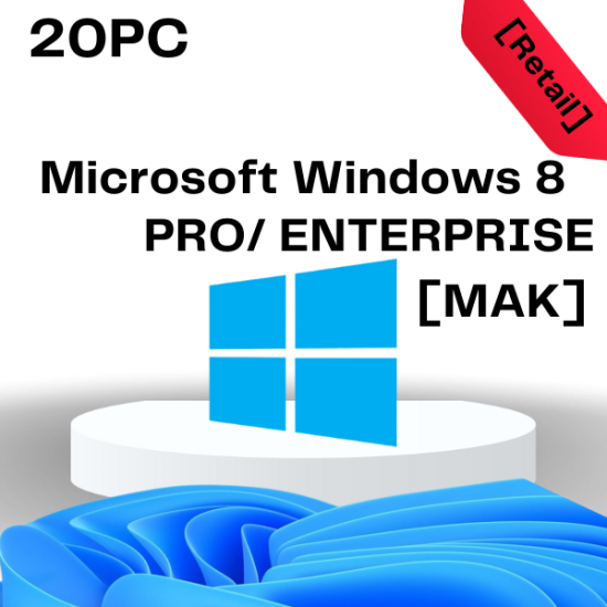 Windows 8 Pro / Enterprise 20 PC MAK