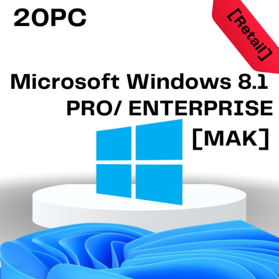 Windows 8.1Pro / Enterprise 20 PC MAK