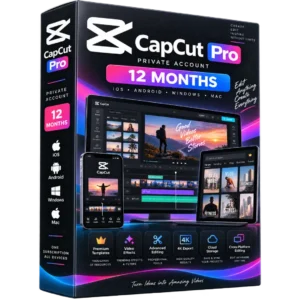 CapCut Pro Private Account – 12 Months _ iOS, Android, Windows & Mac