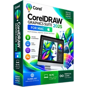CorelDRAW Graphics Suite 2025 for Mac Global Key 10 PC Perpetual License