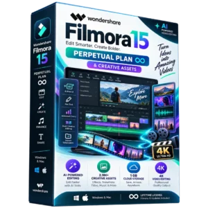 Filmora 15 – Perpetual Plan & Creative Assets for Windows & Mac