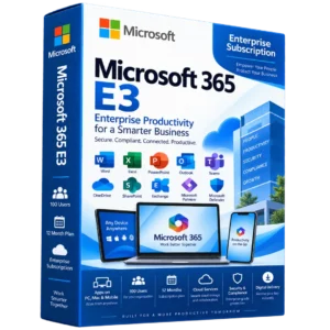 Microsoft 365 E3 License Key – 100 Users (12 Month Plan)