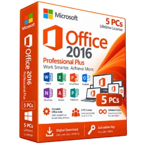 Microsoft Office 2016 Professional Plus Activation Key – 5 PCs