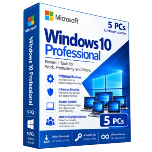Windows 10 Professional Activation Key – 5 PCs
